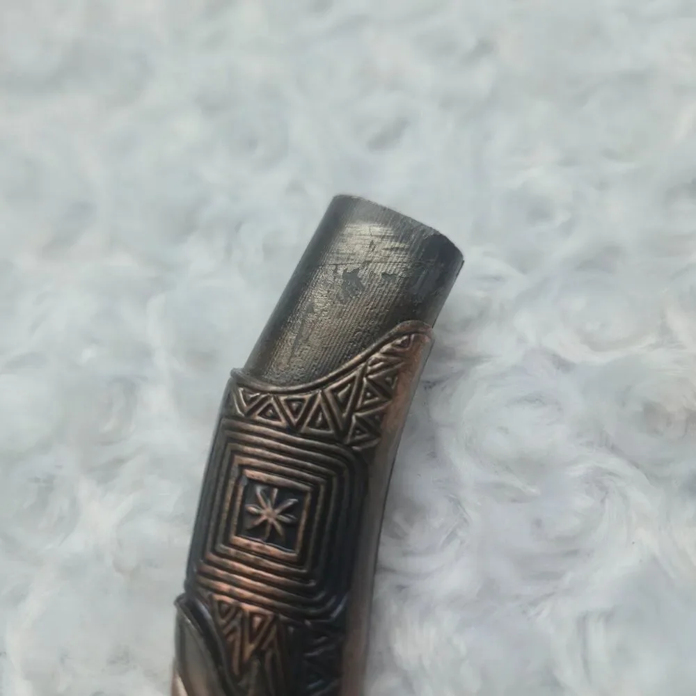 Style Curved Scimitar Dagger Horse Head Pommel Scabbard Sheath 12 Brown